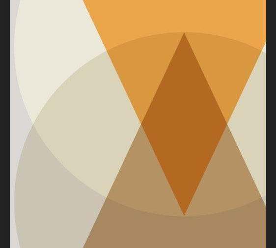 Cuadro Circles & triangles - earth tones