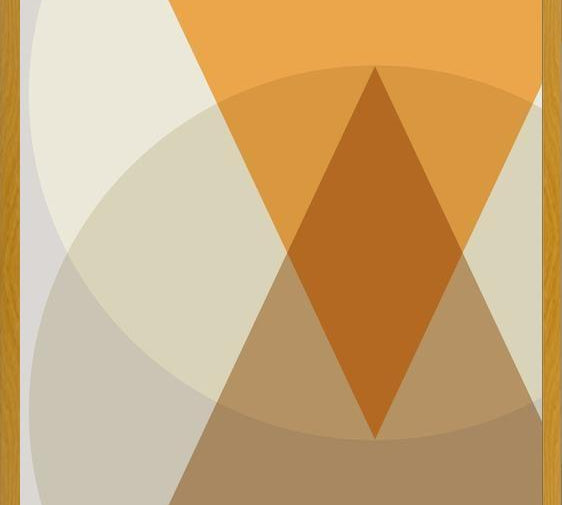 Cuadro Circles & triangles - earth tones