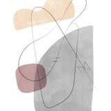 Canvas Abstraction with gray lines 13