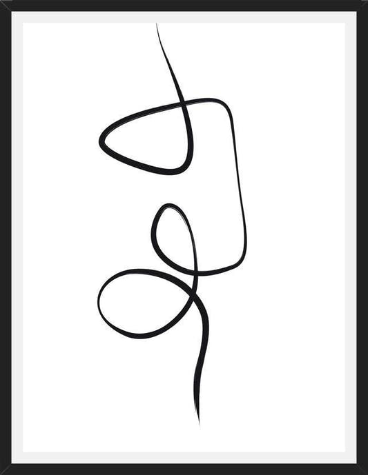Cuadro Black ink traces II
