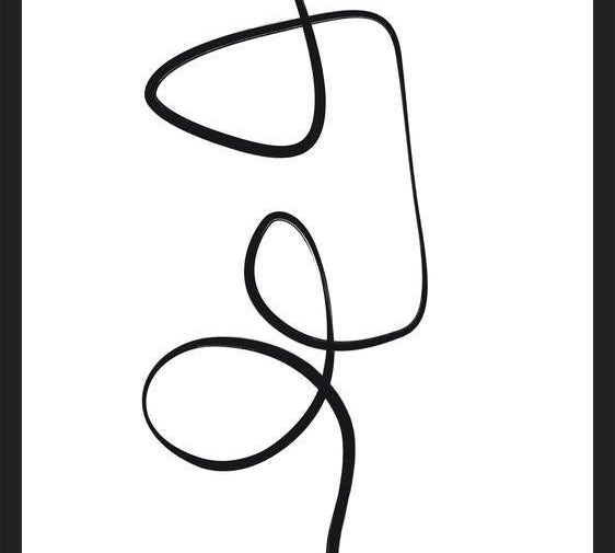 Cuadro Black ink traces II