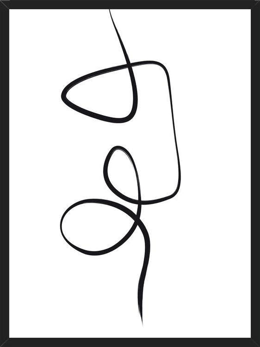 Cuadro Black ink traces II