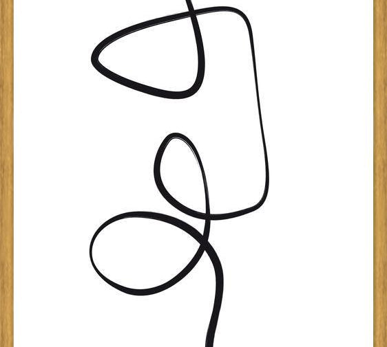 Cuadro Black ink traces II