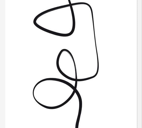 Cuadro Black ink traces II