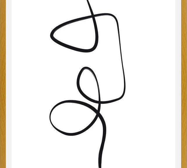 Cuadro Black ink traces II