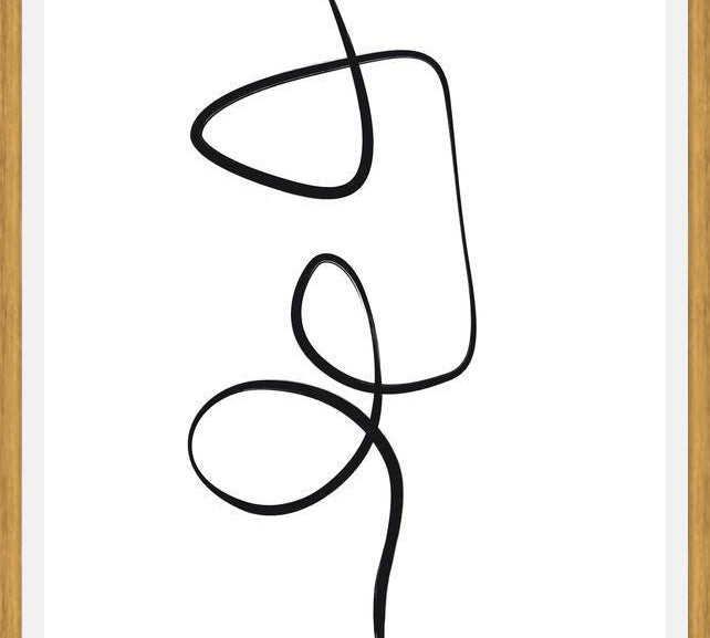 Cuadro Black ink traces II