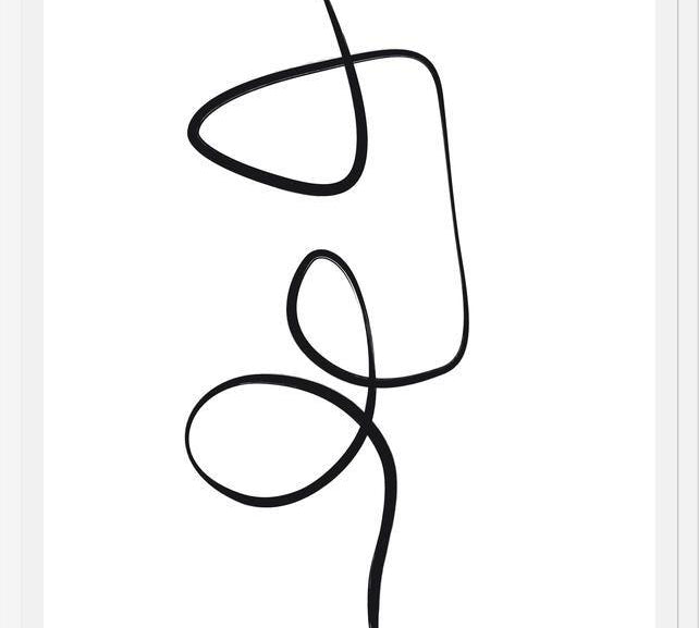 Cuadro Black ink traces II