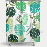 Cortina de Baño Tropical leaves pattern