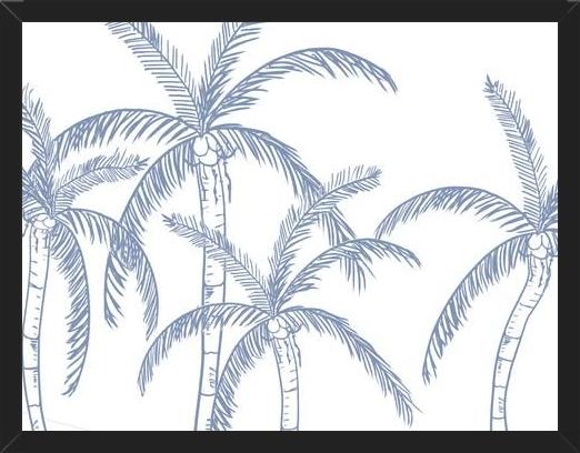 Cuadro Palmeras azules