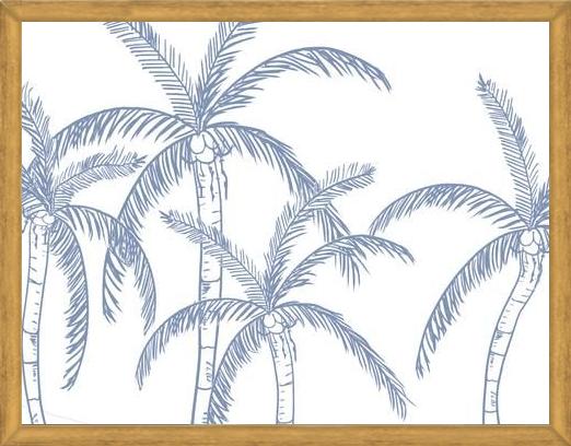 Cuadro Palmeras azules