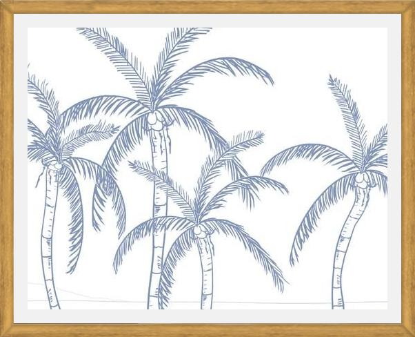 Cuadro Palmeras azules