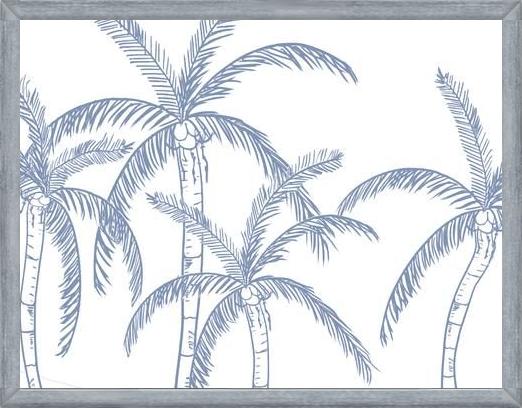 Cuadro Palmeras azules