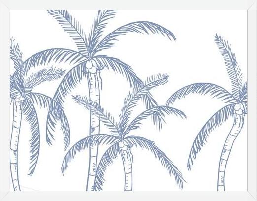 Cuadro Palmeras azules