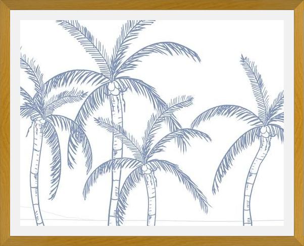Cuadro Palmeras azules