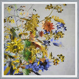 Cuadro Floral in Yellow and Blue