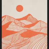 Cuadro Vintage Mountains Line Art