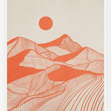 Cuadro Vintage Mountains Line Art