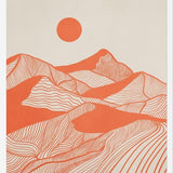 Cuadro Vintage Mountains Line Art