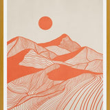 Cuadro Vintage Mountains Line Art