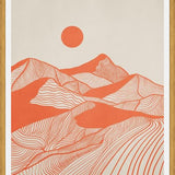 Cuadro Vintage Mountains Line Art