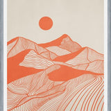 Cuadro Vintage Mountains Line Art