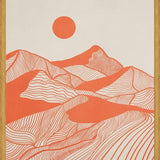 Cuadro Vintage Mountains Line Art