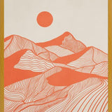 Cuadro Vintage Mountains Line Art