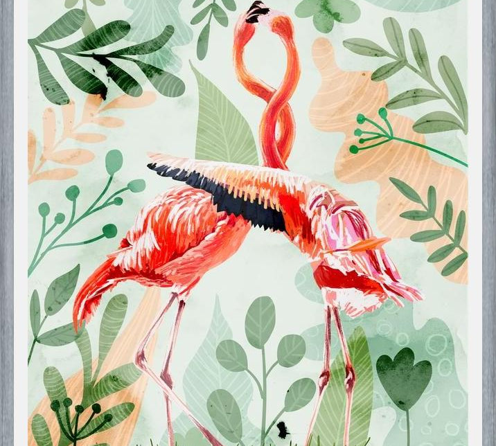 Cuadro Flamingo Love