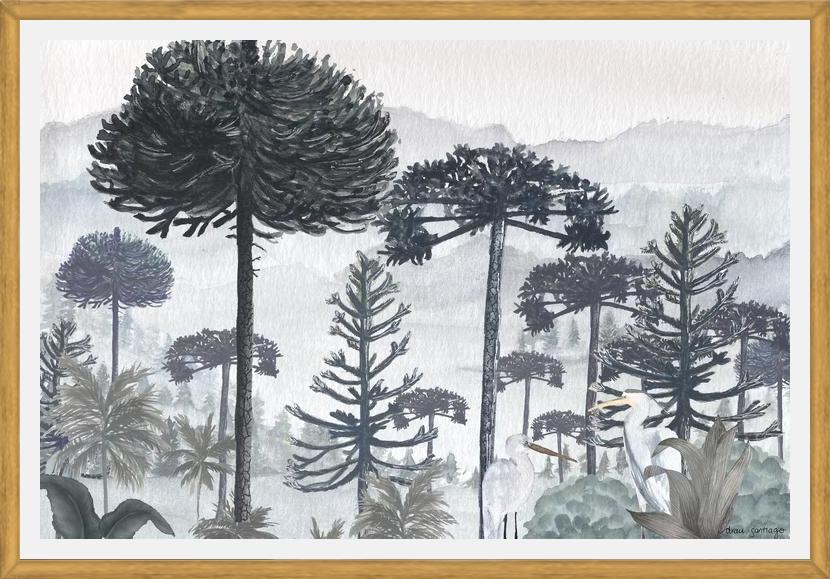 Cuadro Mural Bosque de Araucarias