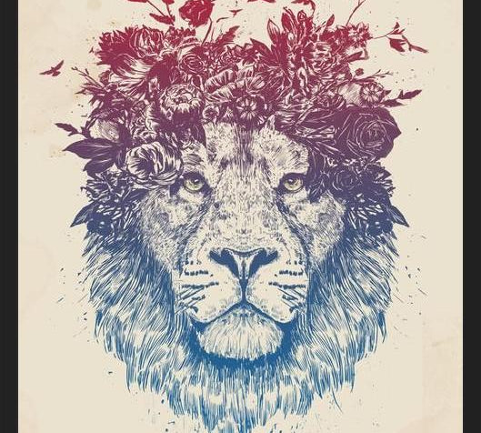Cuadro Floral lion III