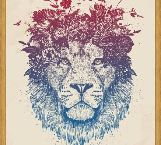 Cuadro Floral lion III
