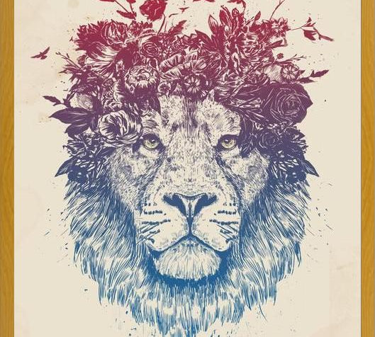 Cuadro Floral lion III