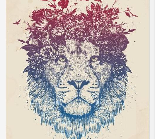 Cuadro Floral lion III