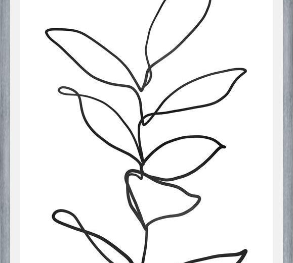 Cuadro Lines Leaves II