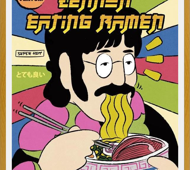 Cuadro Lennon Eating Ramen
