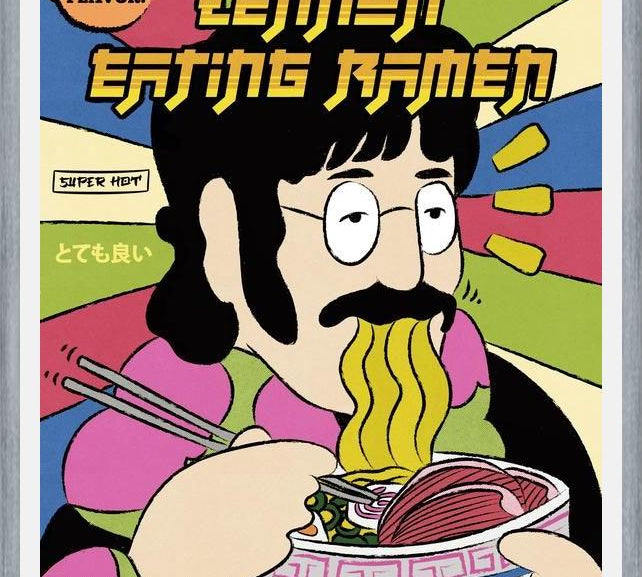 Cuadro Lennon Eating Ramen