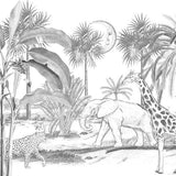 Canvas Jungle Animals B & N II