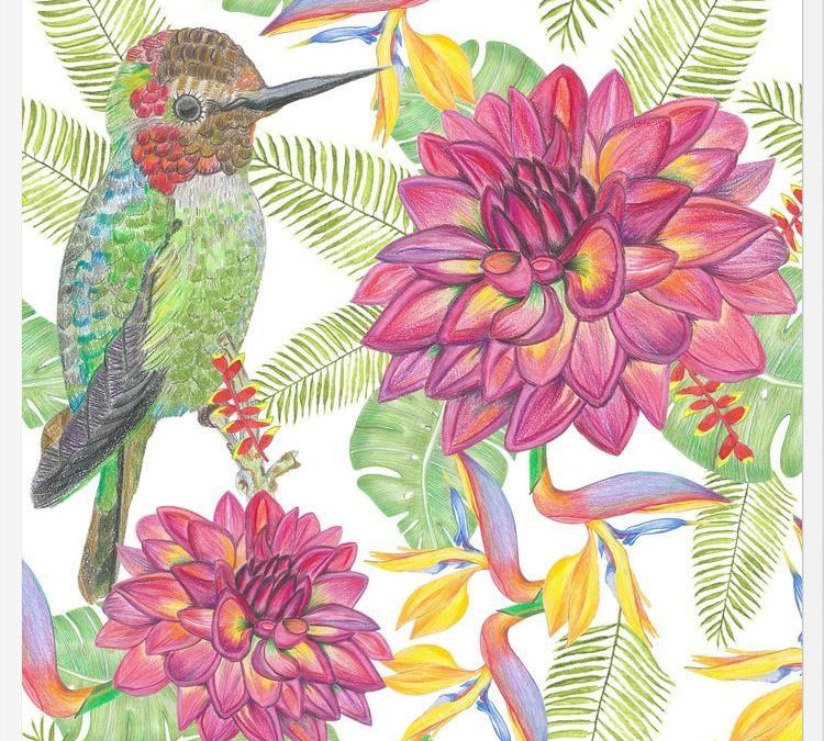 Cuadro Humming Bird White