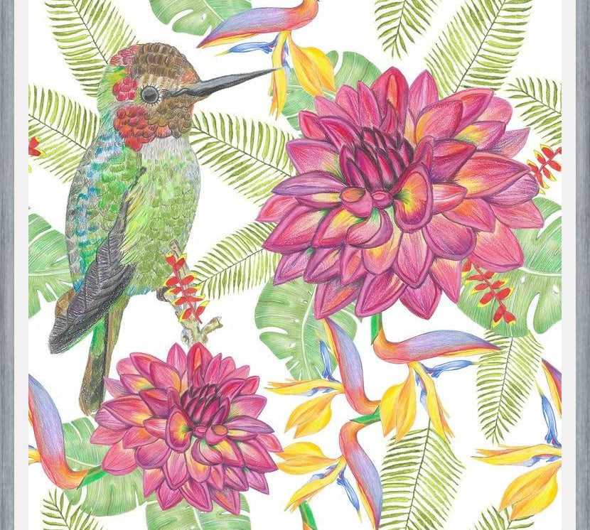 Cuadro Humming Bird White