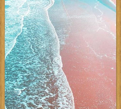 Cuadro Sea Blue and Rose Gold