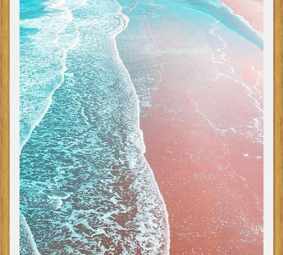 Cuadro Sea Blue and Rose Gold