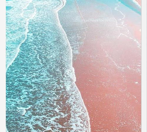 Cuadro Sea Blue and Rose Gold