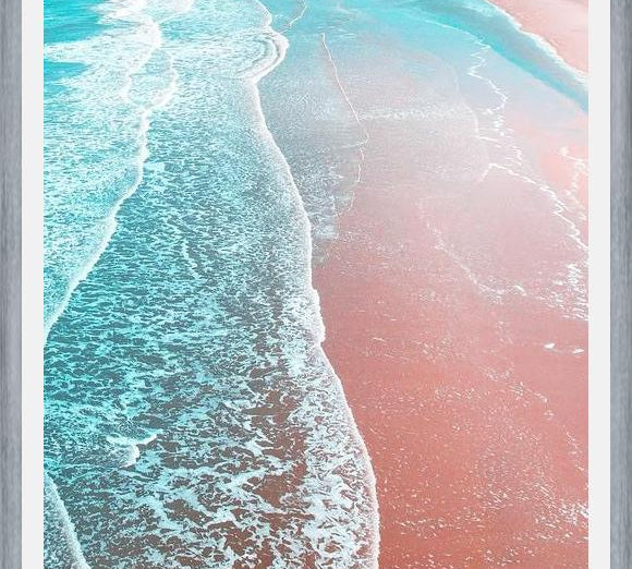 Cuadro Sea Blue and Rose Gold