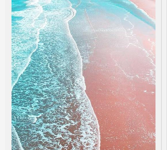 Cuadro Sea Blue and Rose Gold
