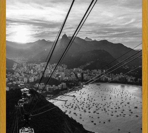 Cuadro Views from Sugar Loaf - cable car