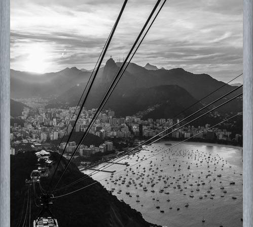 Cuadro Views from Sugar Loaf - cable car