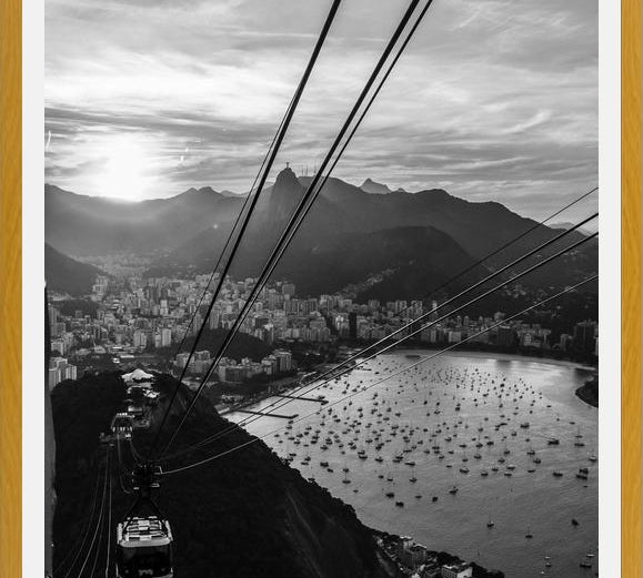 Cuadro Views from Sugar Loaf - cable car
