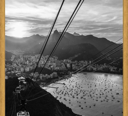 Cuadro Views from Sugar Loaf - cable car