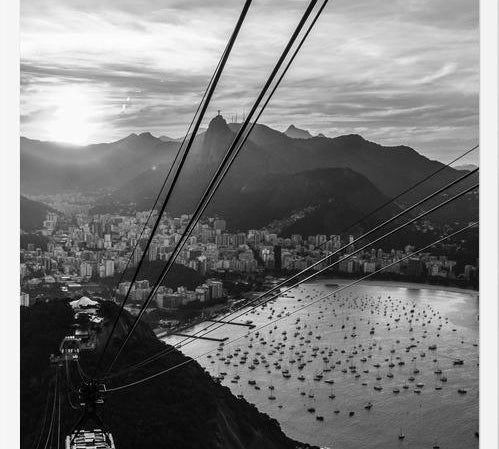 Cuadro Views from Sugar Loaf - cable car