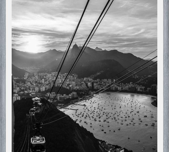 Cuadro Views from Sugar Loaf - cable car